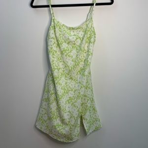 -Green/White Beginning Boutique Dress